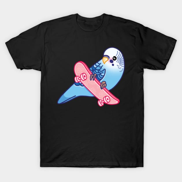 Skater Budgie T-Shirt by SuperrSunday